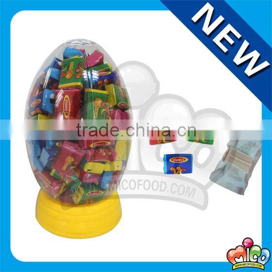 100pcs fruit bubble gum in American football jar