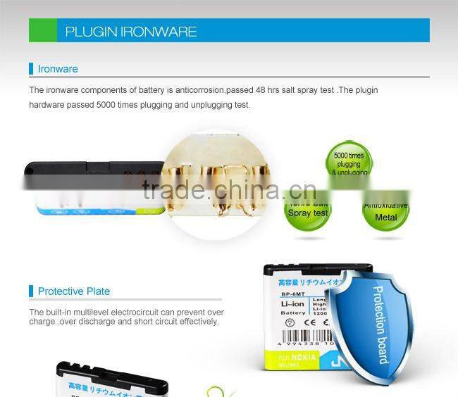 Li-ion mobile phone battery BP-6F for Nokia