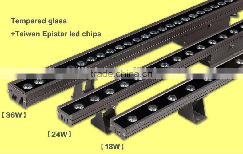 Outdoor IP65 Waterproof LED Wash Light DMX 512 RGB 3 in1 LED Wall Washer Light 36 3W