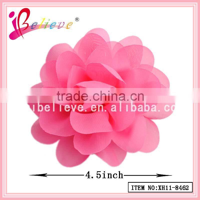 Newly handmade solid fabric ribbon flower hair clip korean hair accessories (XH11-8462)
