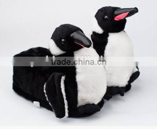 Penguin Slippers/plush penguin slipper/plush indoor penguin slippers