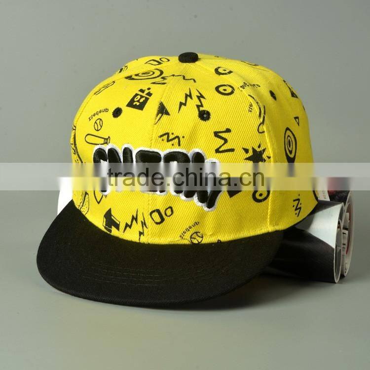 2016 Latest Letter SNEAKY Embroidery Flat Brim Snapback Boys Girls Sport Cap