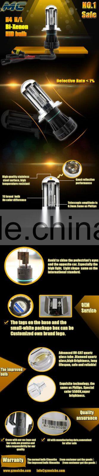 New arrival Bi xenon 6000K 35W 12V H4 High Low Beam HiD headlights depo headlights