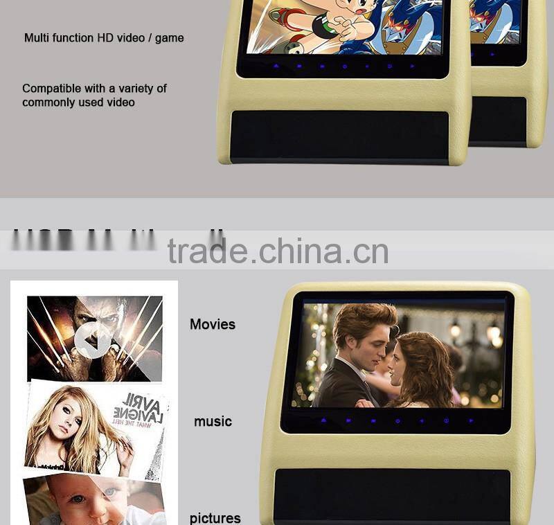 DS-909D universal 9inch HD digital car headrest monitor with dvd