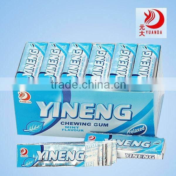 mint flavor chewing gum