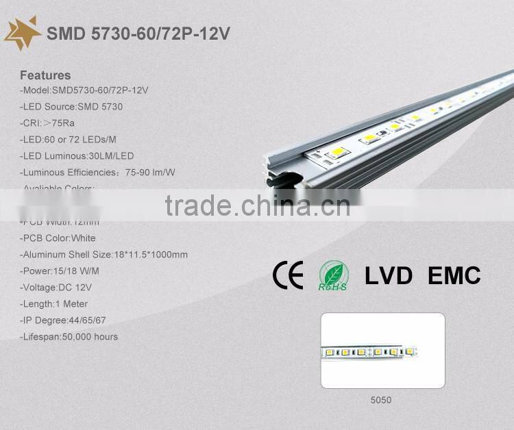 Led aluminium profile 5630 smd led rigid strip