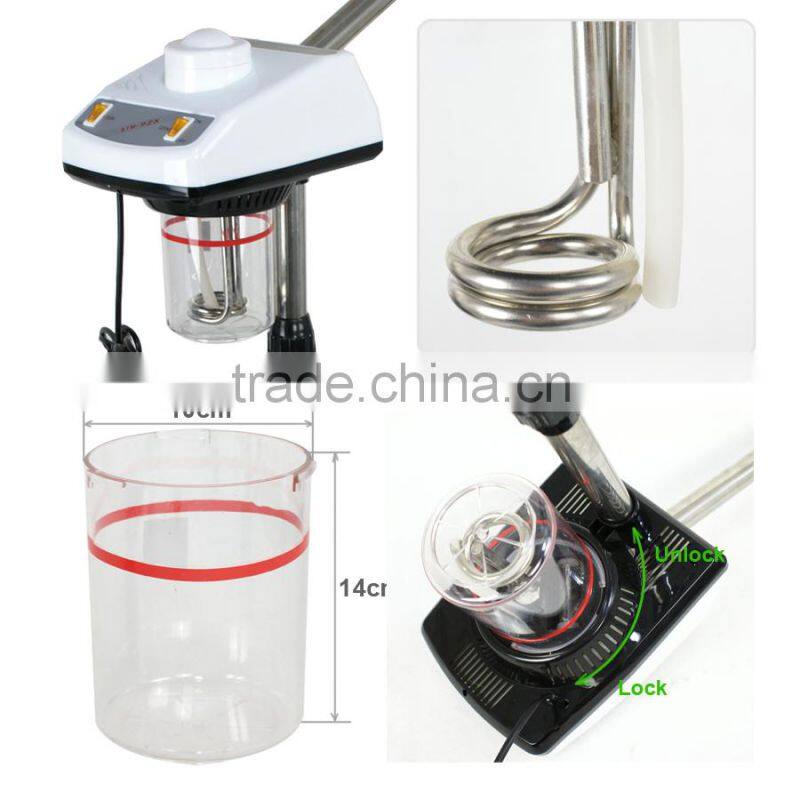 2 IN 1 Desktop LED Magnifier Lamp FACIAL FACE OZONE Hot Spray STEAMER Salon SPA