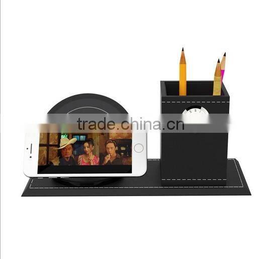 new product Multifunctional Pen Holder Pencil Container with Timer Alarm Clock with quick charging wireless charger