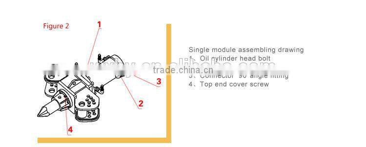 China manufacture BEIYI MK180S Hydraulic Pile Breaker For Round Concrete Piles