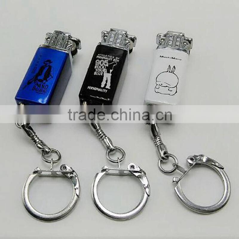Fancy keychain cigarette flint lighter cartoon