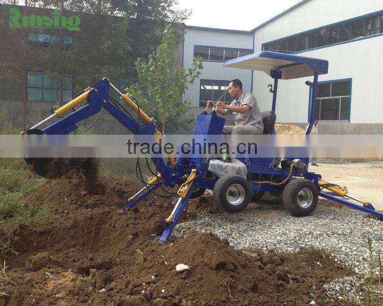 Mini excavator manufacturer factory direct RXDLW-13 13hp petrol towable backhoe