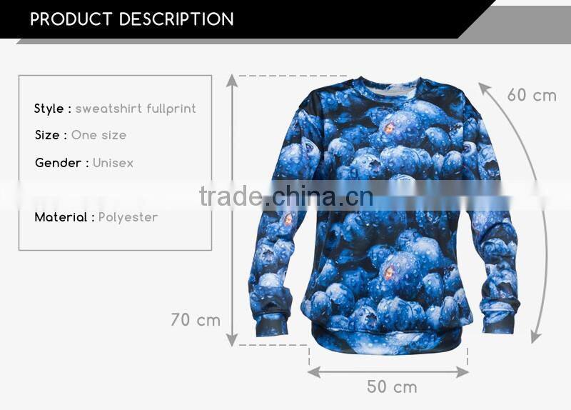 galaxy hot blueberry high quality 3d digital print fullprint crewneck sweatshirt spring autumn unisex custom oversized pullover