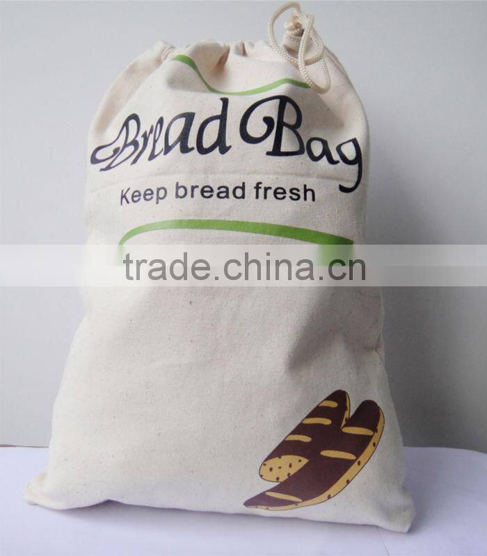 Cheap White Canvas Shopping Drawstring Backpack Bag For Food