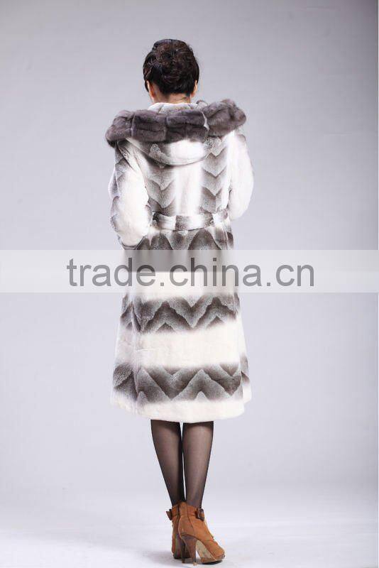 prited beautiful rex fur coat