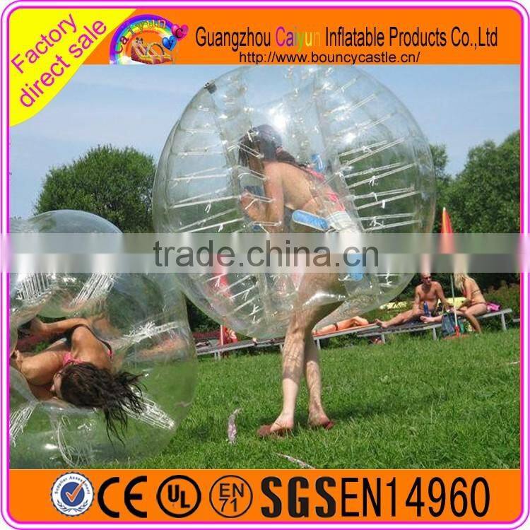 Brand new human size inflatable body bumper bubble ball for kids and adults