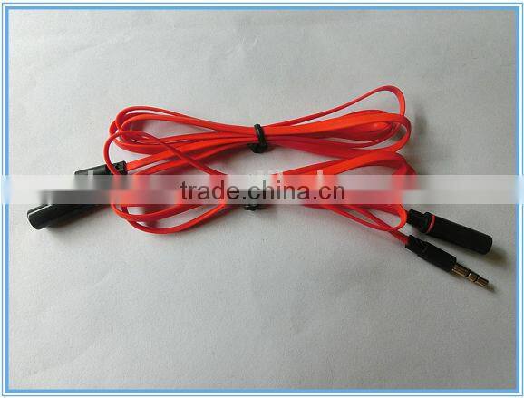 red flat extension audio cable