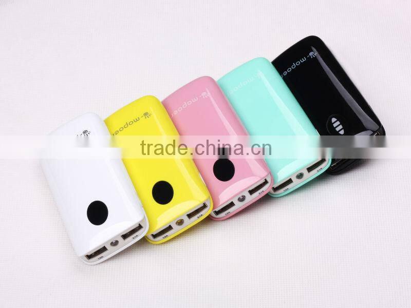 6000mAh colorful design portable power bank for samsung smartphone