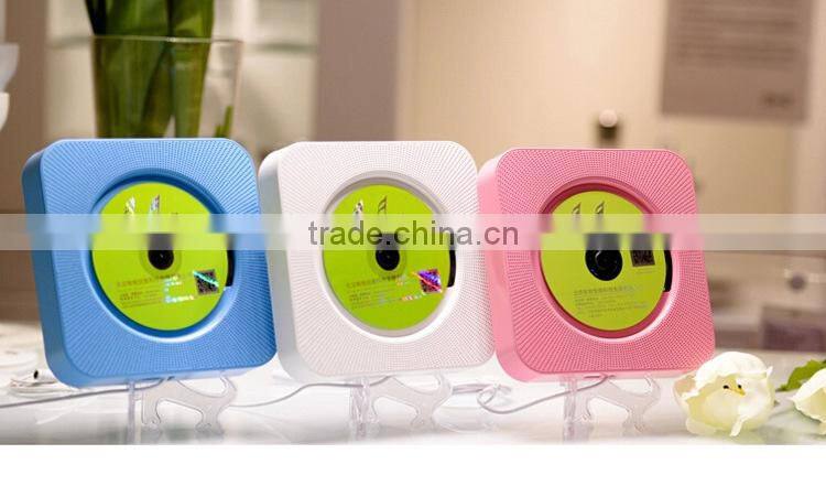 shenzhen hot selling portable wall-mounted bluetooth CD mp3 player with FM/USB/AUX