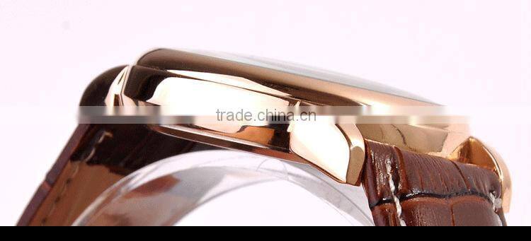 Newest Luxury Automatic Leather Strap Men Wrist Watch Gift