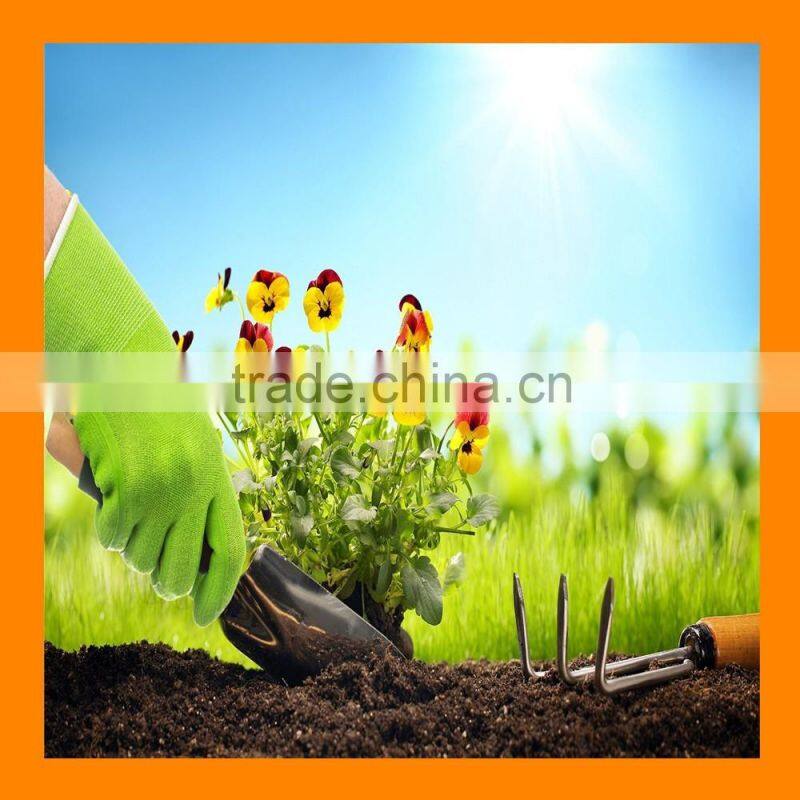 Eco Friendly Bamboo Garden Gloves with Protective Grip Coating Foam Latex Gloves