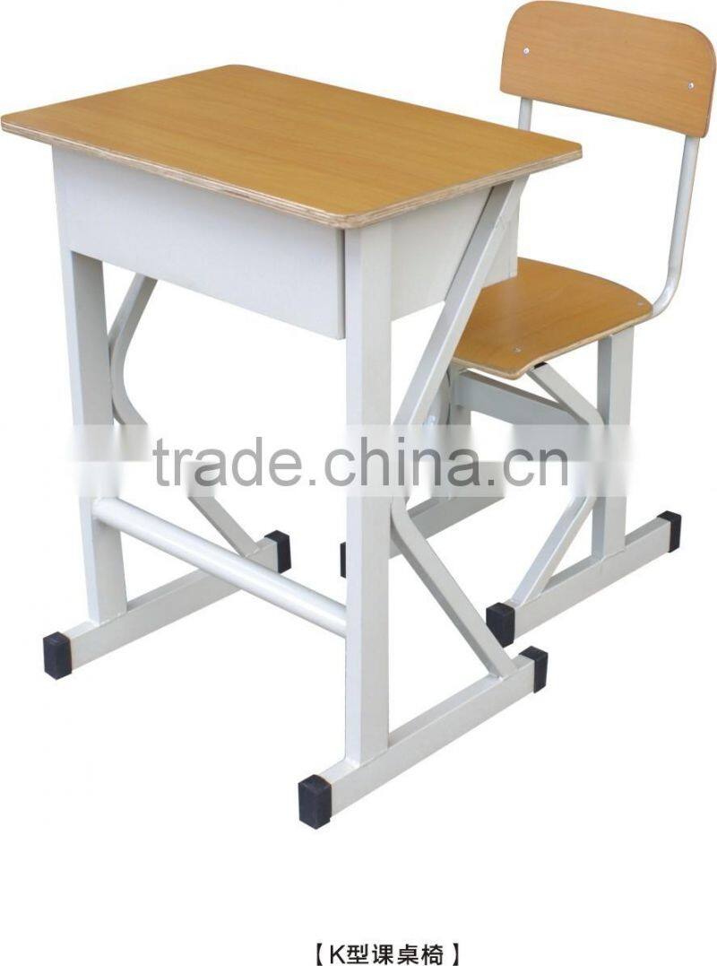 student desk and chair/metal wooden school furnitures