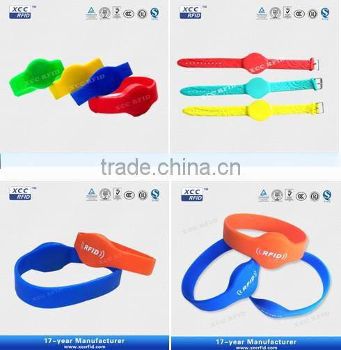 Custom ISO15693 I CODE RFID Ticketing Fabric Wristband For Cashless Payment