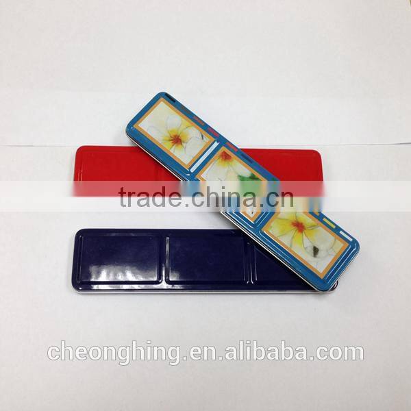 rectangular pencil tin box