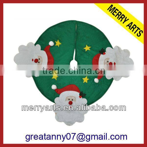 china manufacturer new blue snowman christmas embroidery tree skirt wholesale