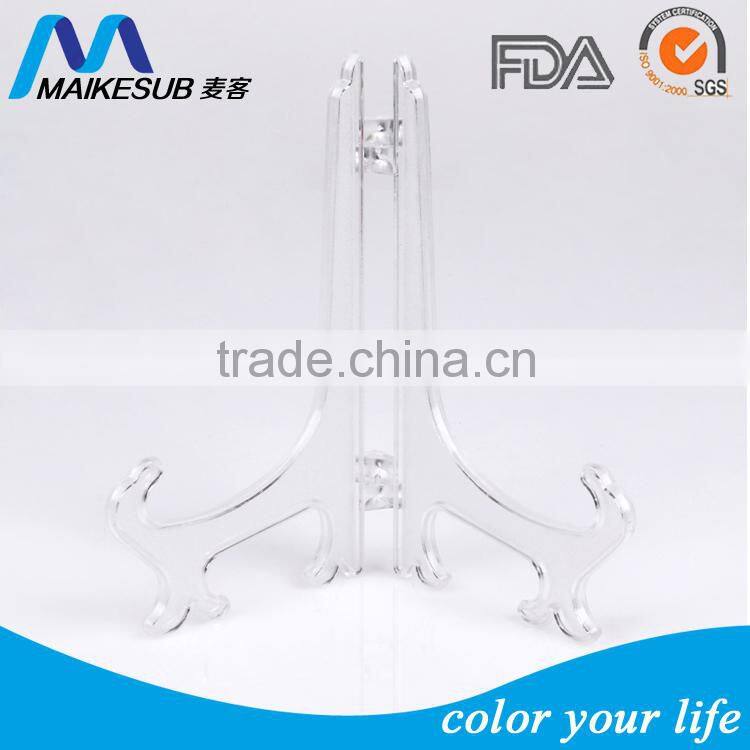 Black color acrylic plate display stand for 8" plate