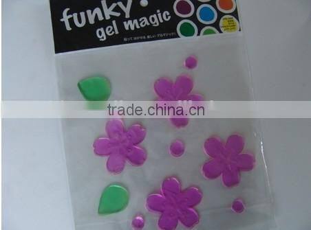 car decoration jelly gel sticker for window glass mirror decoration