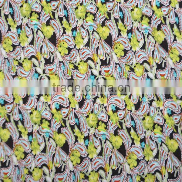 2014 Hot sell colorful design rayon woven fabric for lady dress
