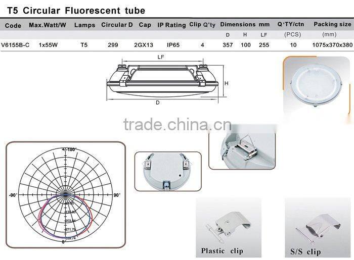 Ceiling Light Fixture1x55w Circular Lamp