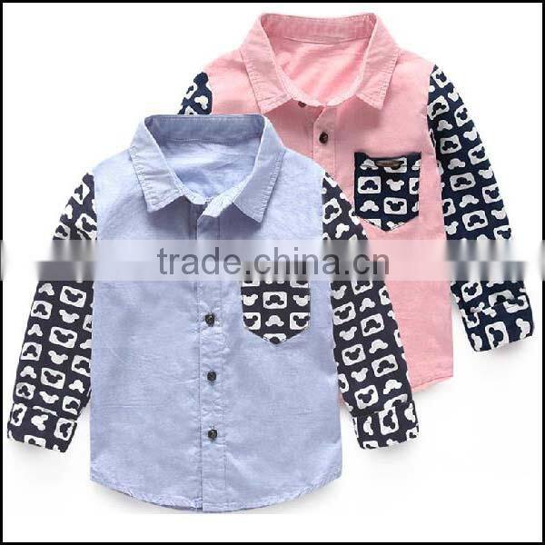 China manufacturers fashion clothes plain boys fashion dress top shirt