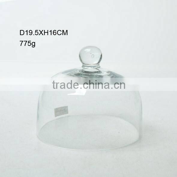 glass / ceramic mini cake stand with glass dome/glass cake dome cover