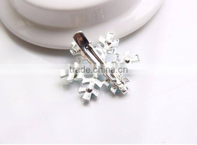 Fancy Frozen Elsa Snow Shape Alloy Snow Hair Clips