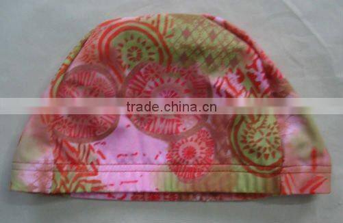 swim cap for child and adult with fashionable printed