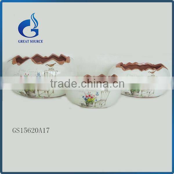easter egg shape hot sale ceramic flower pots