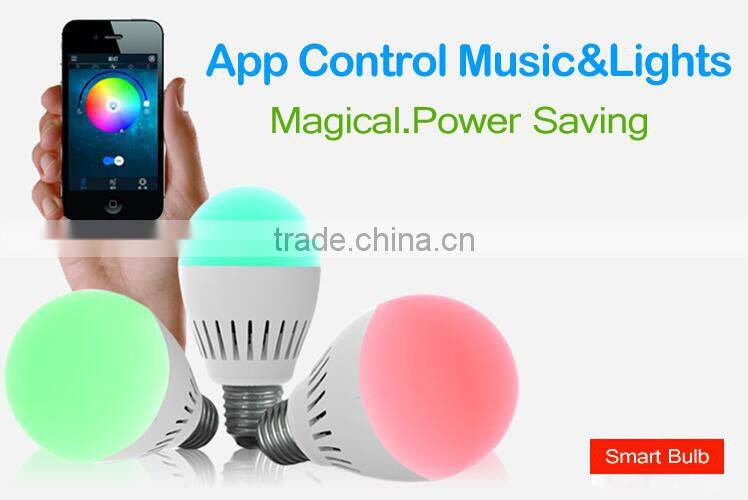 2016 NEW smart wireless led diming light bluetooth speaker with remote app