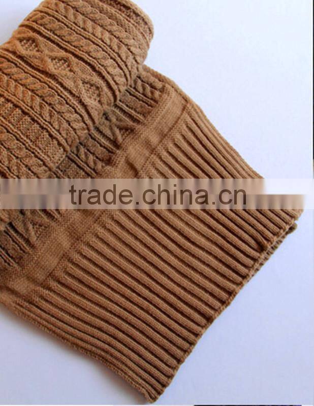 2015 hot sale classical unisex solid color knittted scarf