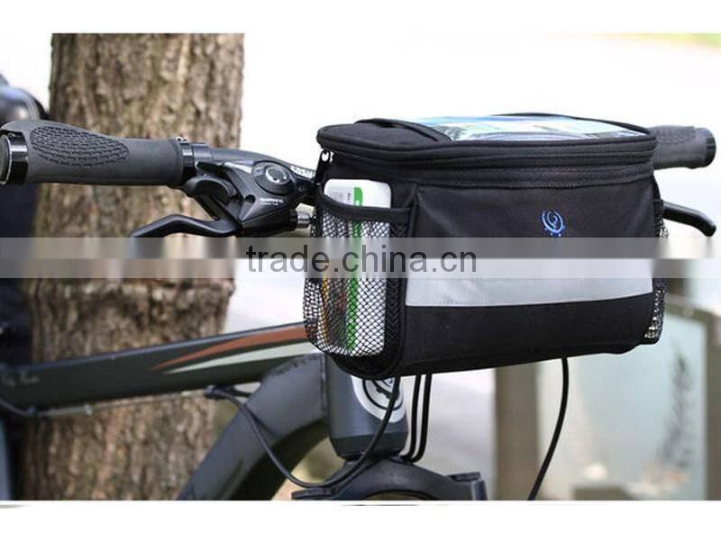 Popular Darable Waterproof Polyester Bicycle Bag Front Frame Tube Handlebar Bag