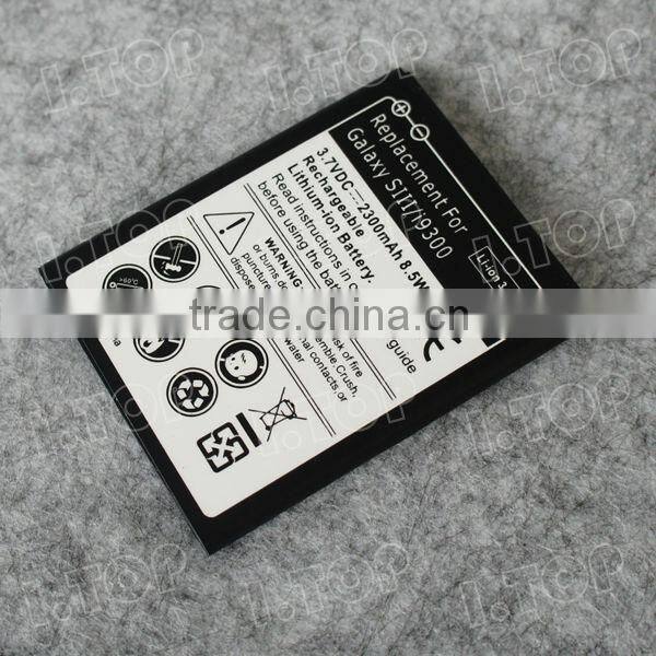 2300mAh Galaxy S3 Battery For Samsung i9300 Mobile Phone Battery