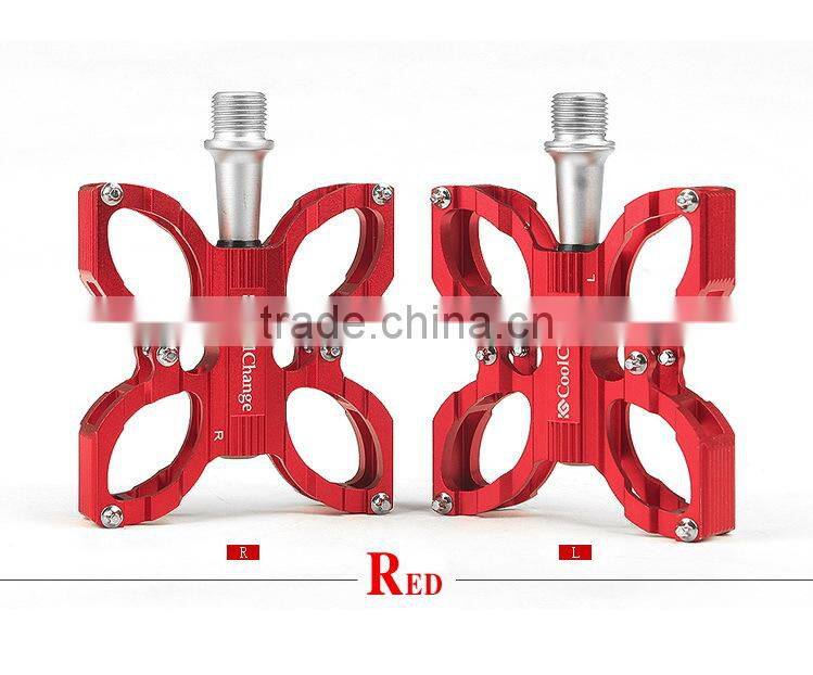 Colorful ball bearing steel cage bicycle pedals for MTB and BMX