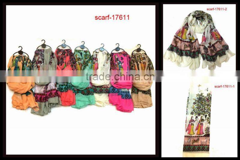 2014 popular colorful animal printed scarf