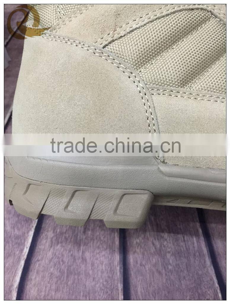 Leather upper rubber boots army military combat boots