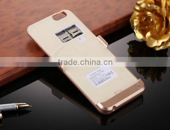 238-Battery Phone 6/6s Case Cellphone Dual Sim Back Cover Power Bank Case For 6/6s With 35000mah