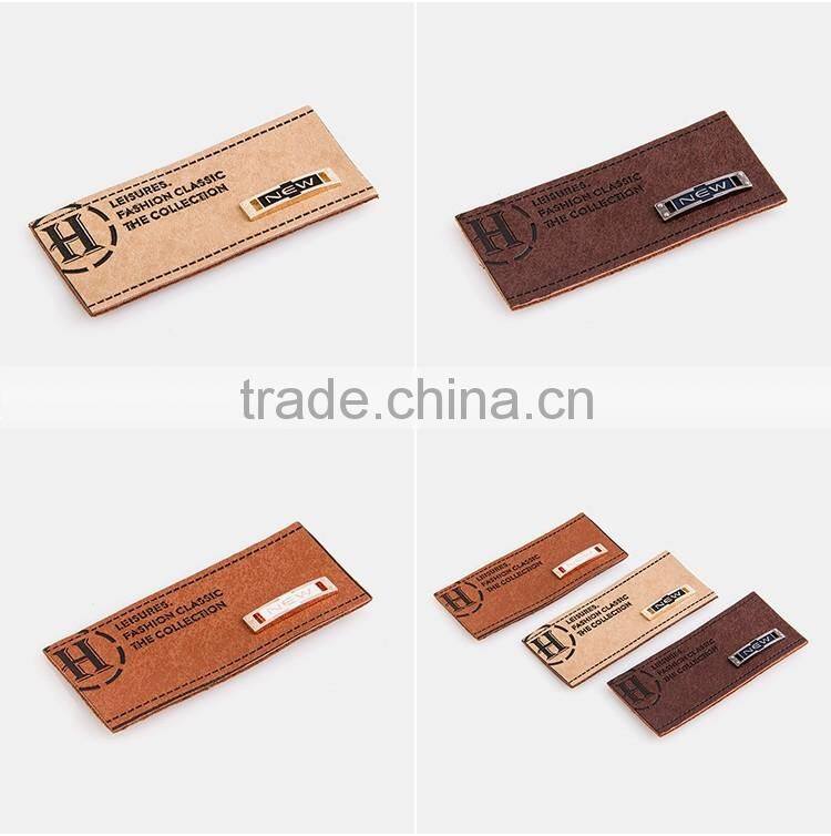 Custom high quality leather patches garment label for clothing