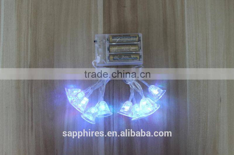 led lightfor outdoor christmas wedding party holiday decoration solar and bettery RGB bell ball fairy string light