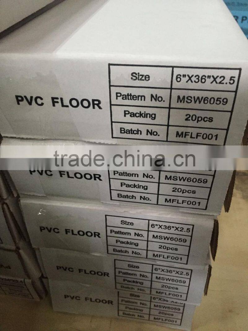 Waterproof Self Adhesive Plastic PVC vinyl flooring plank