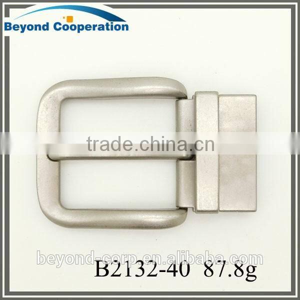 39mm matt nickel burnished screw fixed rotating belt buckle for man