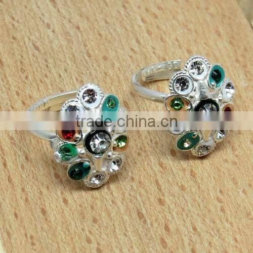 Hot Sales Popular Jewelry Red Onyx_White CZ 925 Sterling Silver Toe Ring, Unique Silver Jewelry, Fashion Silver Jewelry